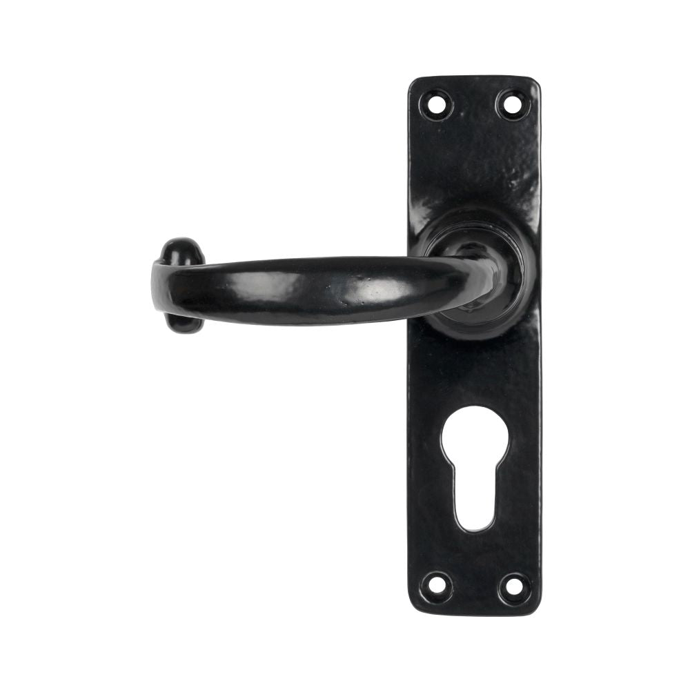 From The Anvil - Black MF Lever Euro Lock Set | Sku. 46576 | Trade Door Handles.