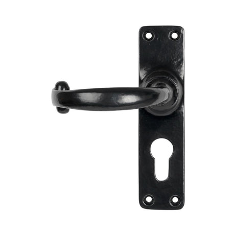 From The Anvil - Black MF Lever Euro Lock Set | Sku. 46576 | Trade Door Handles.