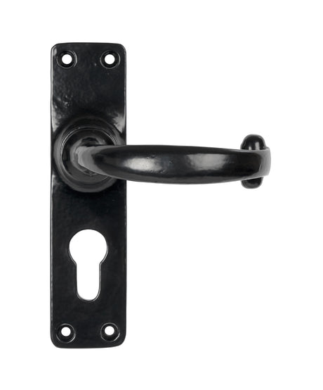 From The Anvil - Black MF Lever Euro Lock Set | Sku. 46576 | Trade Door Handles.