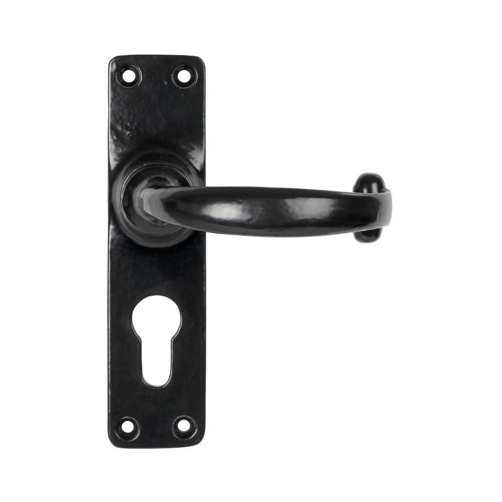 From The Anvil - Black MF Lever Euro Lock Set | Sku. 46576 | Trade Door Handles.