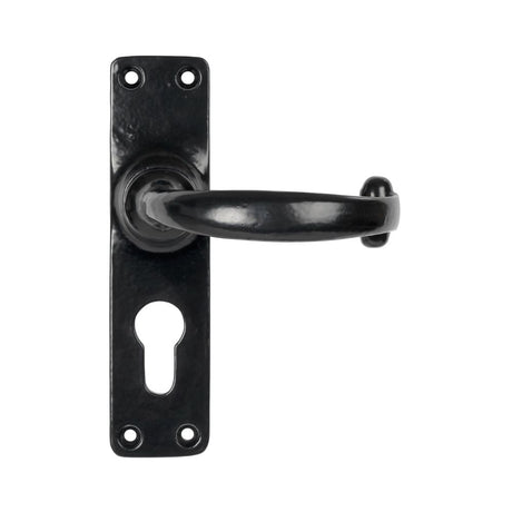 From The Anvil - Black MF Lever Euro Lock Set | Sku. 46576 | Trade Door Handles.