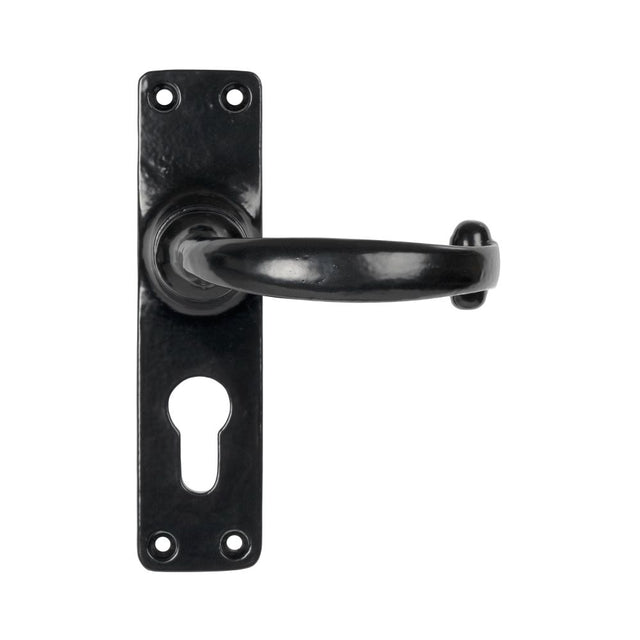 From The Anvil - Black MF Lever Euro Lock Set | Sku. 46576 | Trade Door Handles.