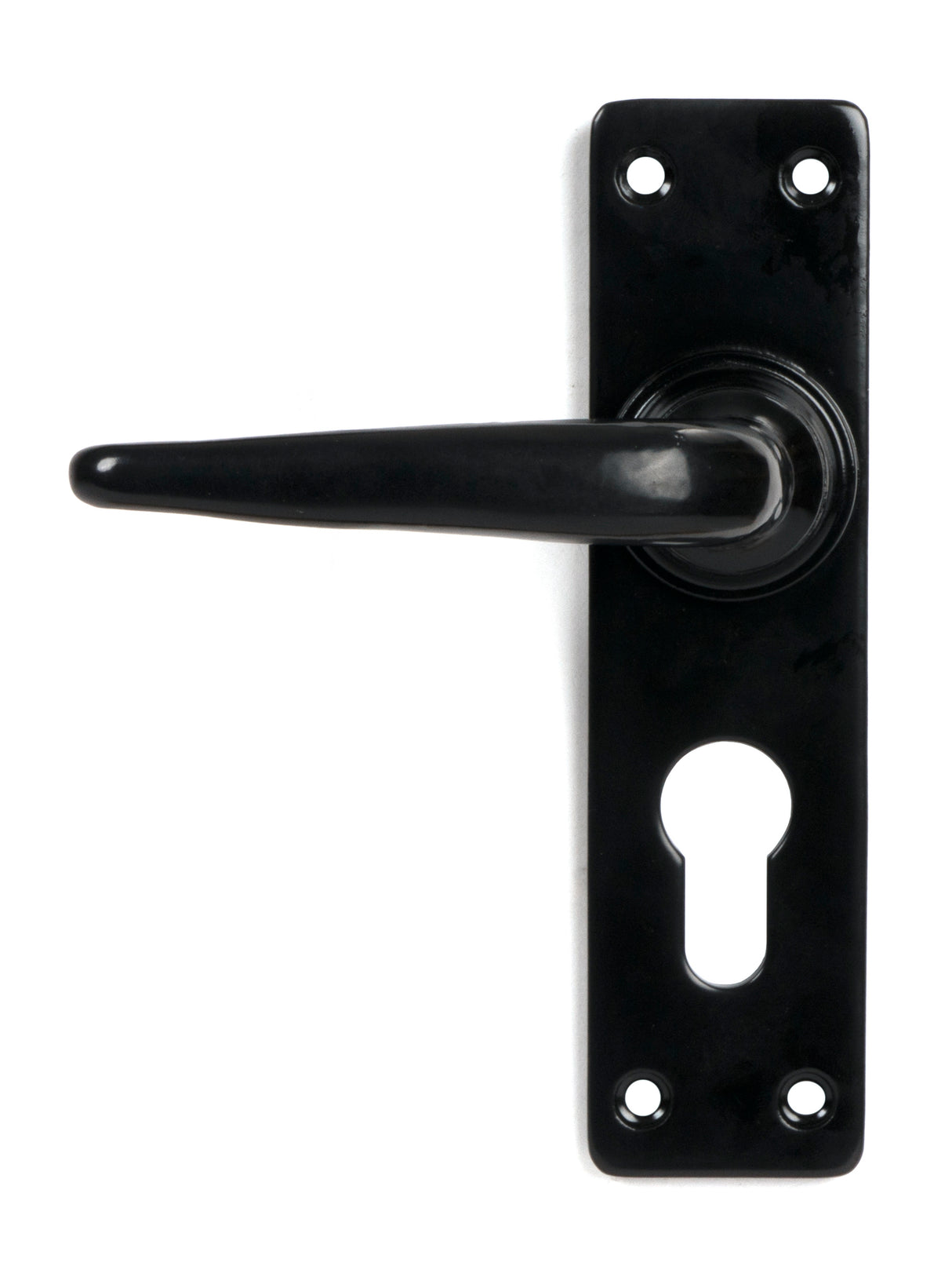 From The Anvil - Black Smooth Lever Euro Lock Set | Sku. 46577 | Trade Door Handles.