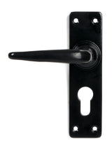 From The Anvil - Black Smooth Lever Euro Lock Set | Sku. 46577 | Trade Door Handles.