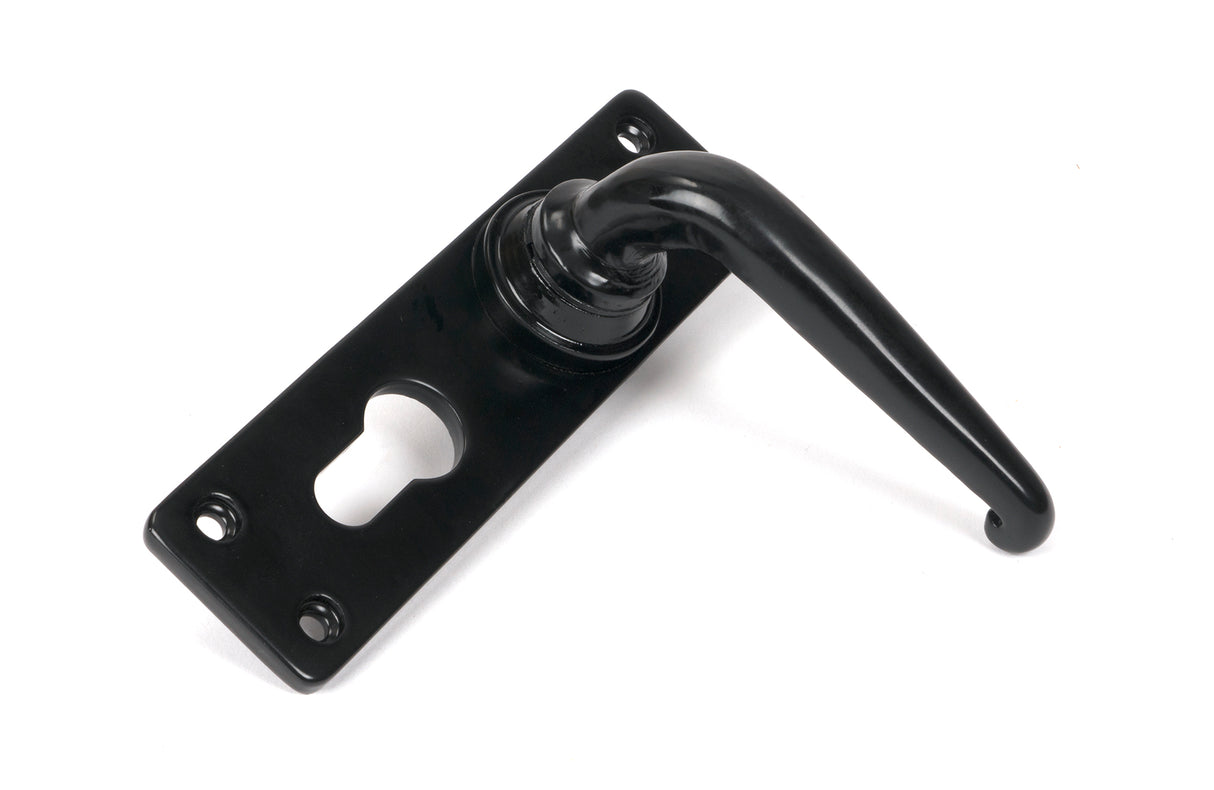 From The Anvil - Black Smooth Lever Euro Lock Set | Sku. 46577 | Trade Door Handles.