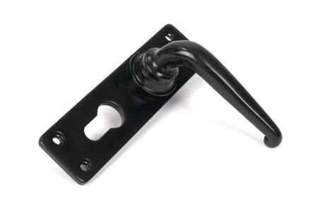 From The Anvil - Black Smooth Lever Euro Lock Set | Sku. 46577 | Trade Door Handles.
