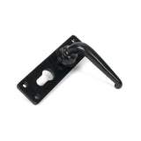 From The Anvil - Black Smooth Lever Euro Lock Set | Sku. 46577 | Trade Door Handles.