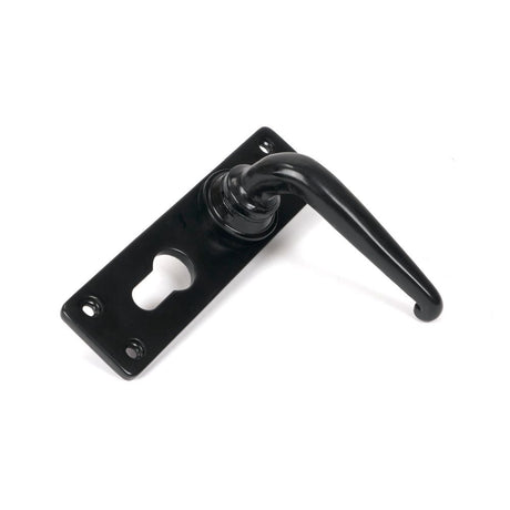 From The Anvil - Black Smooth Lever Euro Lock Set | Sku. 46577 | Trade Door Handles.
