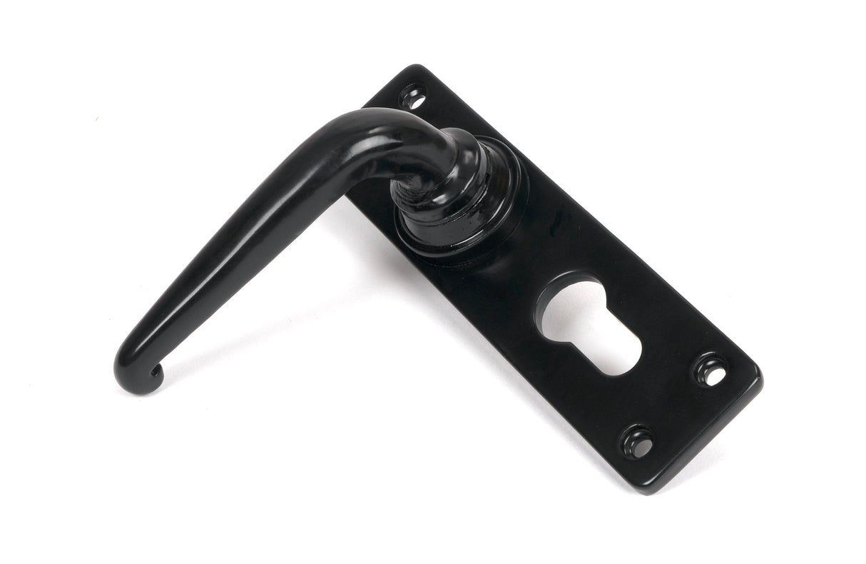 From The Anvil - Black Smooth Lever Euro Lock Set | Sku. 46577 | Trade Door Handles.