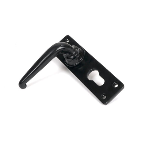 From The Anvil - Black Smooth Lever Euro Lock Set | Sku. 46577 | Trade Door Handles.