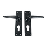 From The Anvil - Black Smooth Lever Euro Lock Set | Sku. 46577 | Trade Door Handles.