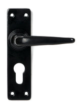 From The Anvil - Black Smooth Lever Euro Lock Set | Sku. 46577 | Trade Door Handles.
