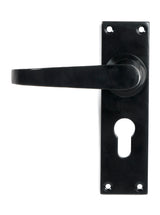 From The Anvil - Black Deluxe Lever Euro Lock Set | Sku. 46578 | Trade Door Handles.