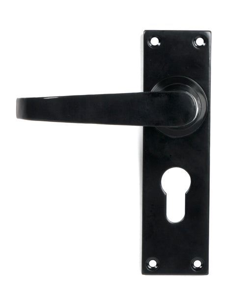 From The Anvil - Black Deluxe Lever Euro Lock Set | Sku. 46578 | Trade Door Handles.