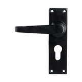 From The Anvil - Black Deluxe Lever Euro Lock Set | Sku. 46578 | Trade Door Handles.