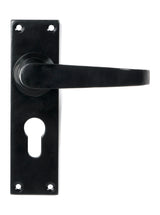From The Anvil - Black Deluxe Lever Euro Lock Set | Sku. 46578 | Trade Door Handles.