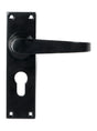 From The Anvil - Black Deluxe Lever Euro Lock Set | Sku. 46578 | Trade Door Handles.