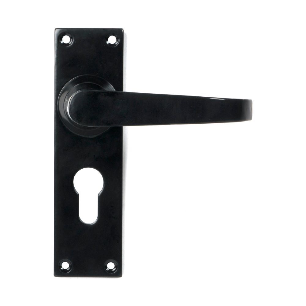 From The Anvil - Black Deluxe Lever Euro Lock Set | Sku. 46578 | Trade Door Handles.
