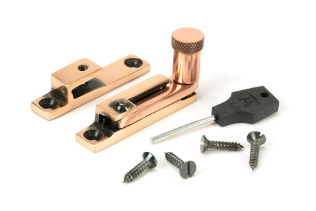 From The Anvil - Polished Bronze Brompton Quadrant Fastener - Narrow | Sku. 46579 | Trade Door Handles.