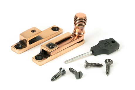 From The Anvil - Polished Bronze Beehive Quadrant Fastener - Narrow | Sku. 46581 | Trade Door Handles.