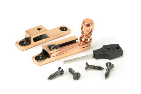From The Anvil - Polished Bronze Mushroom Quadrant Fastener - Narrow | Sku. 46582 | Trade Door Handles.