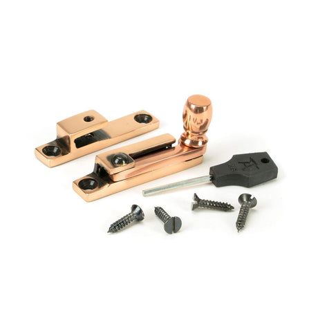 From The Anvil - Polished Bronze Mushroom Quadrant Fastener - Narrow | Sku. 46582 | Trade Door Handles.