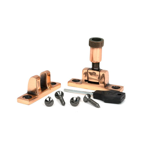 From The Anvil - Polished Bronze Brompton Brighton Fastener - Narrow (Square) | Sku. 46583 | Trade Door Handles.