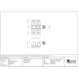 From The Anvil - Polished Bronze Beehive Brighton Fastener - Narrow (Square) | Sku. 46585 | Trade Door Handles.