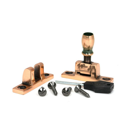 From The Anvil - Polished Bronze Mushroom Brighton Fastener - Narrow (Square) | Sku. 46586 | Trade Door Handles.