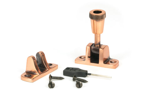 From The Anvil - Polished Bronze Brompton Brighton Fastener (Radiused) | Sku. 46587 | Trade Door Handles.