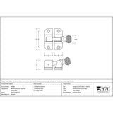 From The Anvil - Polished Bronze Beehive Brighton Fastener (Radiused) | Sku. 46589 | Trade Door Handles.