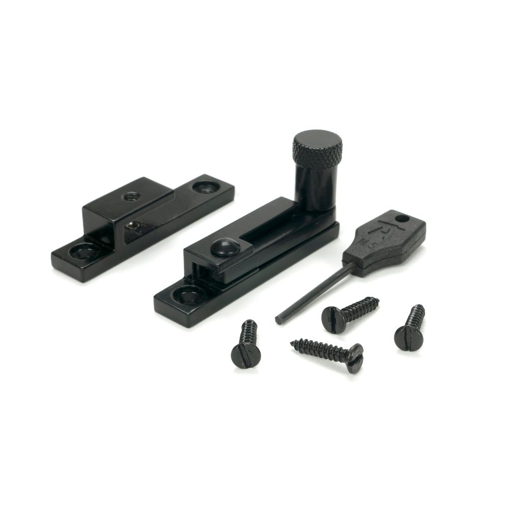 From The Anvil - Black Brompton Quadrant Fastener - Narrow | Sku. 46592 | Trade Door Handles.