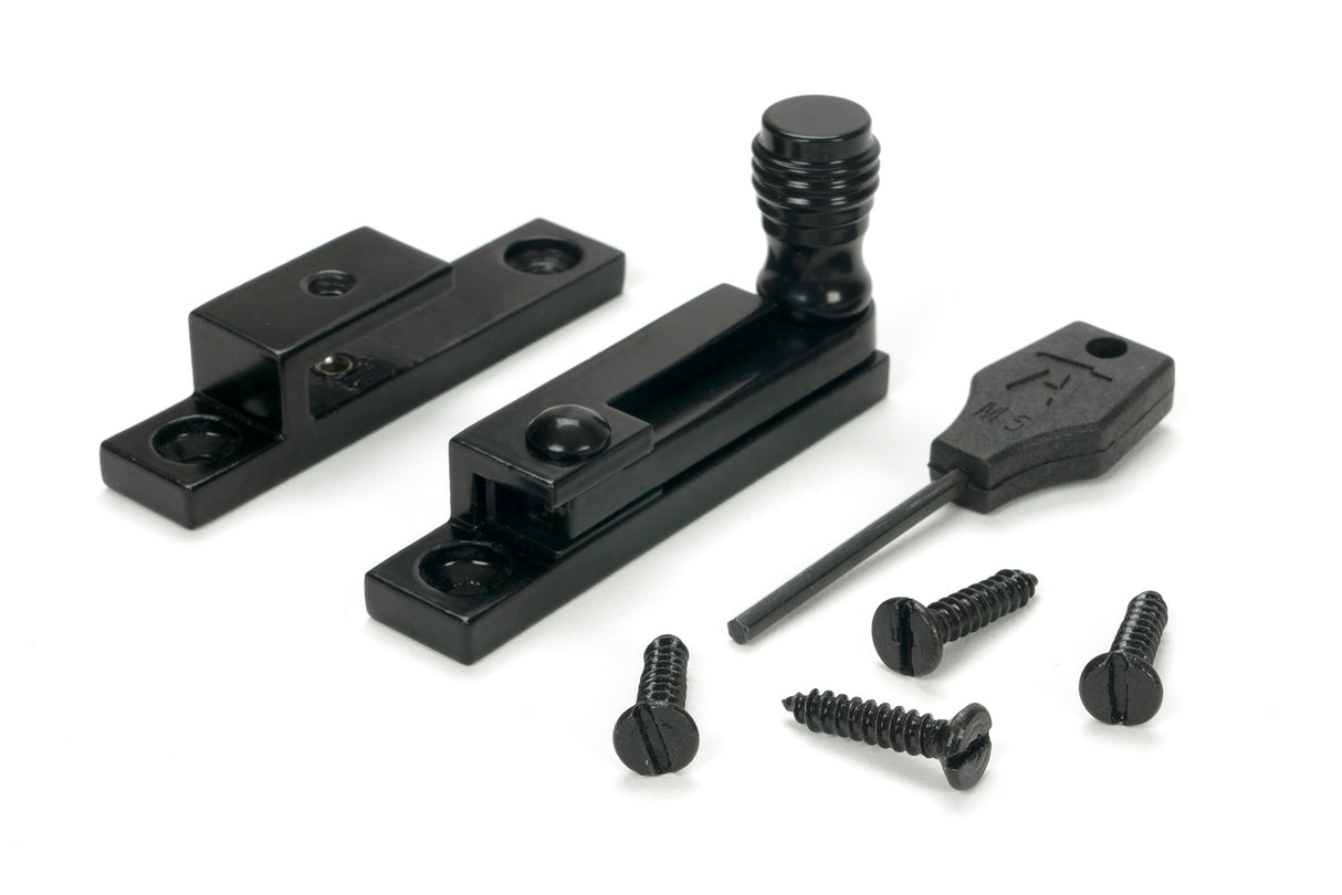 From The Anvil - Black Prestbury Quadrant Fastener - Narrow | Sku. 46593 | Trade Door Handles.