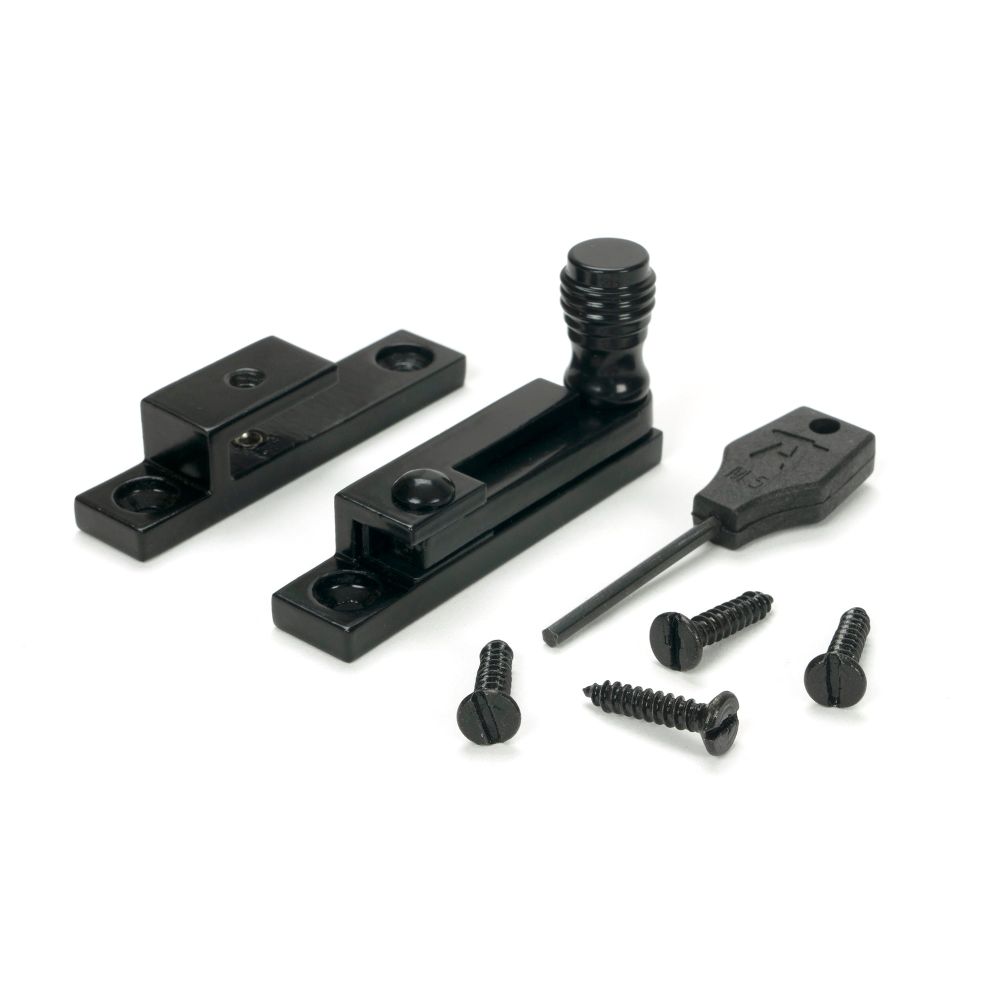 From The Anvil - Black Prestbury Quadrant Fastener - Narrow | Sku. 46593 | Trade Door Handles.