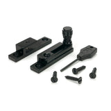From The Anvil - Black Prestbury Quadrant Fastener - Narrow | Sku. 46593 | Trade Door Handles.