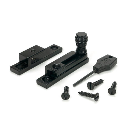 From The Anvil - Black Prestbury Quadrant Fastener - Narrow | Sku. 46593 | Trade Door Handles.