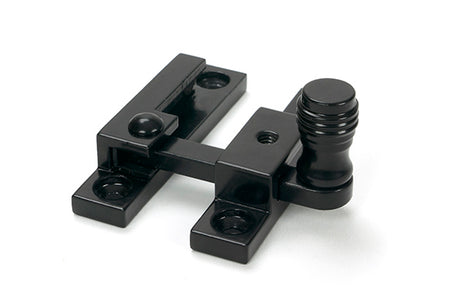 This is an image of From The Anvil - Black Prestbury Quadrant Fastener - Narrow available to order from Trade Door Handles in Kendal.