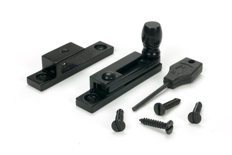 From The Anvil - Black Mushroom Quadrant Fastener - Narrow | Sku. 46595 | Trade Door Handles.