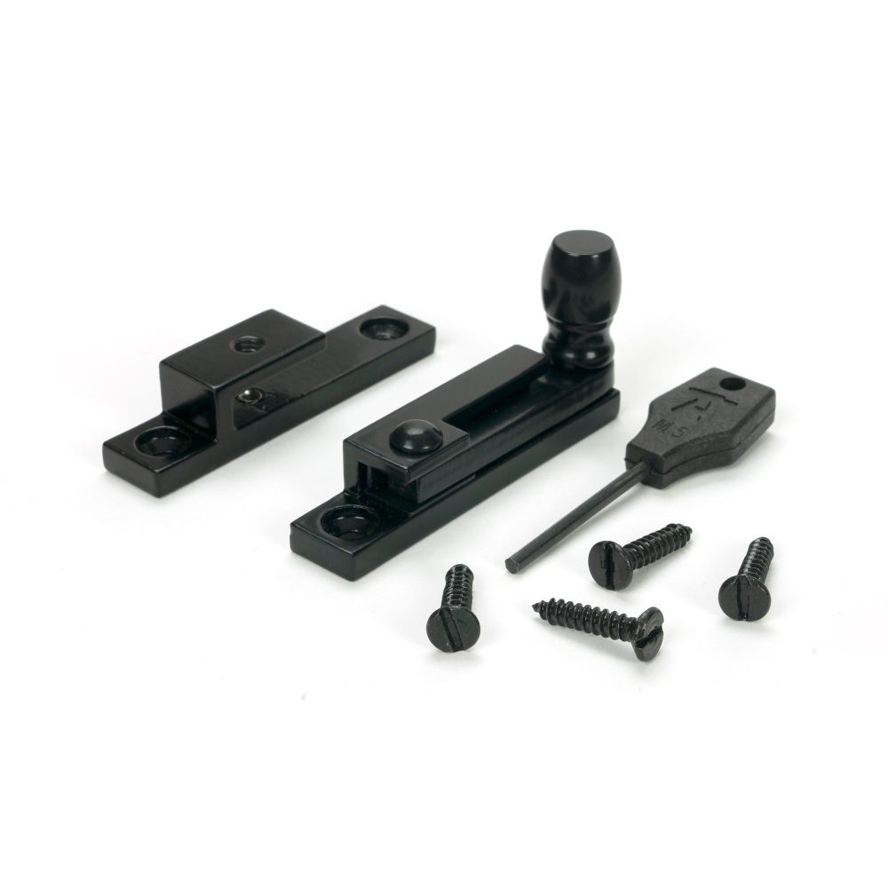 From The Anvil - Black Mushroom Quadrant Fastener - Narrow | Sku. 46595 | Trade Door Handles.