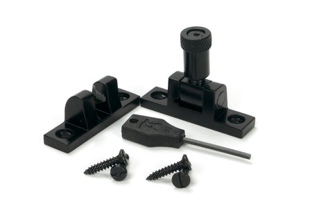 From The Anvil - Black Brompton Brighton Fastener - Narrow (Square) | Sku. 46596 | Trade Door Handles.