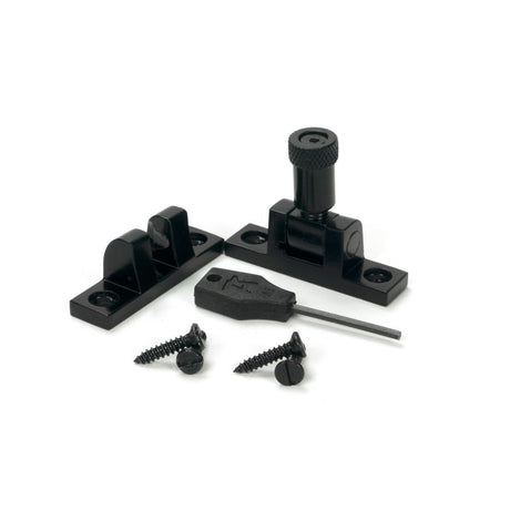 From The Anvil - Black Brompton Brighton Fastener - Narrow (Square) | Sku. 46596 | Trade Door Handles.