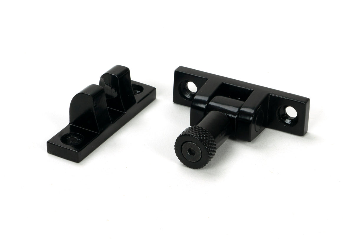 From The Anvil - Black Brompton Brighton Fastener - Narrow (Square) | Sku. 46596 | Trade Door Handles.