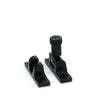 From The Anvil - Black Brompton Brighton Fastener - Narrow (Square) | Sku. 46596 | Trade Door Handles.
