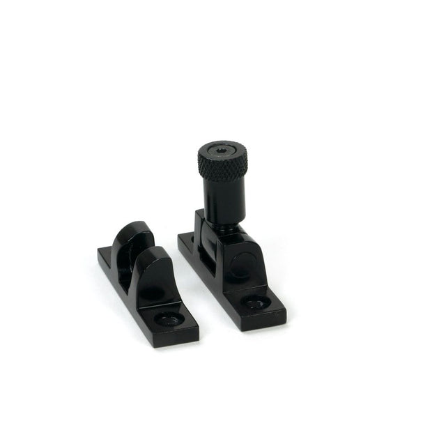 From The Anvil - Black Brompton Brighton Fastener - Narrow (Square) | Sku. 46596 | Trade Door Handles.