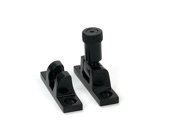 This is an image of From The Anvil - Black Brompton Brighton Fastener - Narrow (Square) available to order from Trade Door Handles in Kendal.