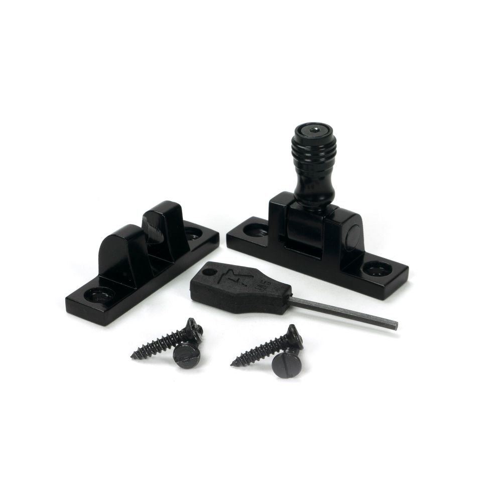 From The Anvil - Black Prestbury Brighton Fastener - Narrow (Square) | Sku. 46597 | Trade Door Handles.