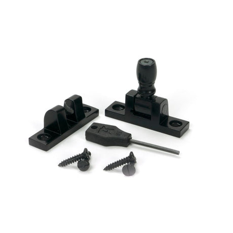 From The Anvil - Black Mushroom Brighton Fastener - Narrow (Square) | Sku. 46599 | Trade Door Handles.