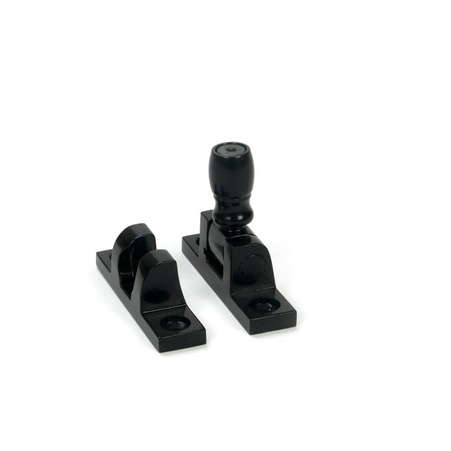 From The Anvil - Black Mushroom Brighton Fastener - Narrow (Square) | Sku. 46599 | Trade Door Handles.