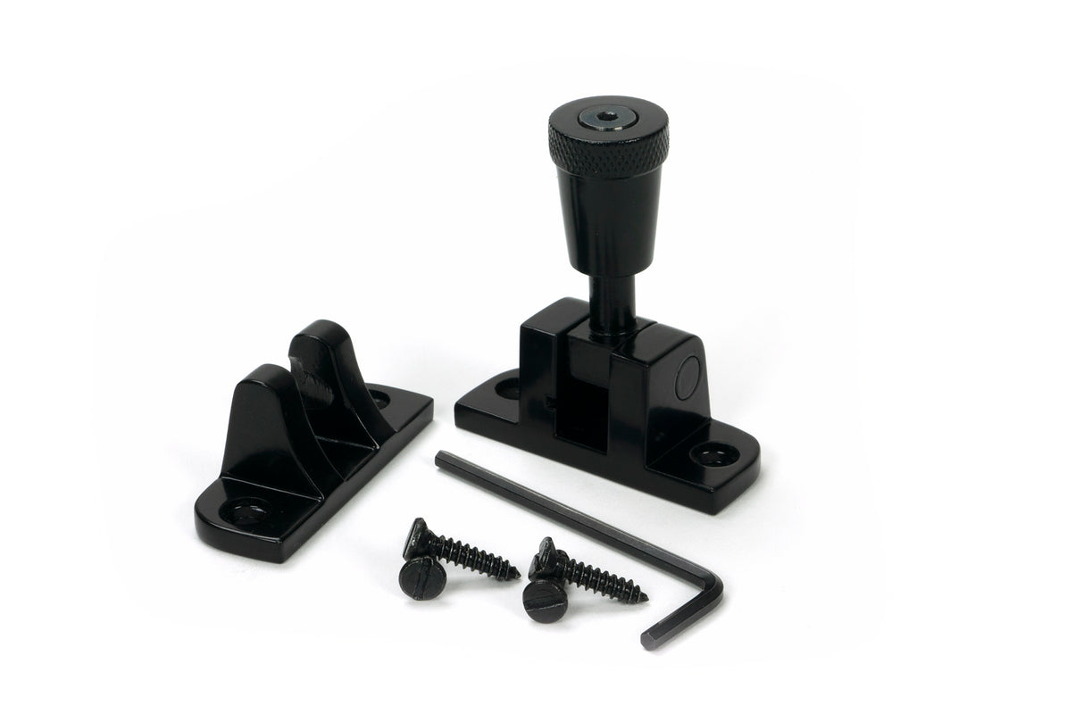 From The Anvil - Black Brompton Brighton Fastener (Radiused) | Sku. 46600 | Trade Door Handles.
