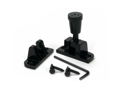 From The Anvil - Black Brompton Brighton Fastener (Radiused) | Sku. 46600 | Trade Door Handles.